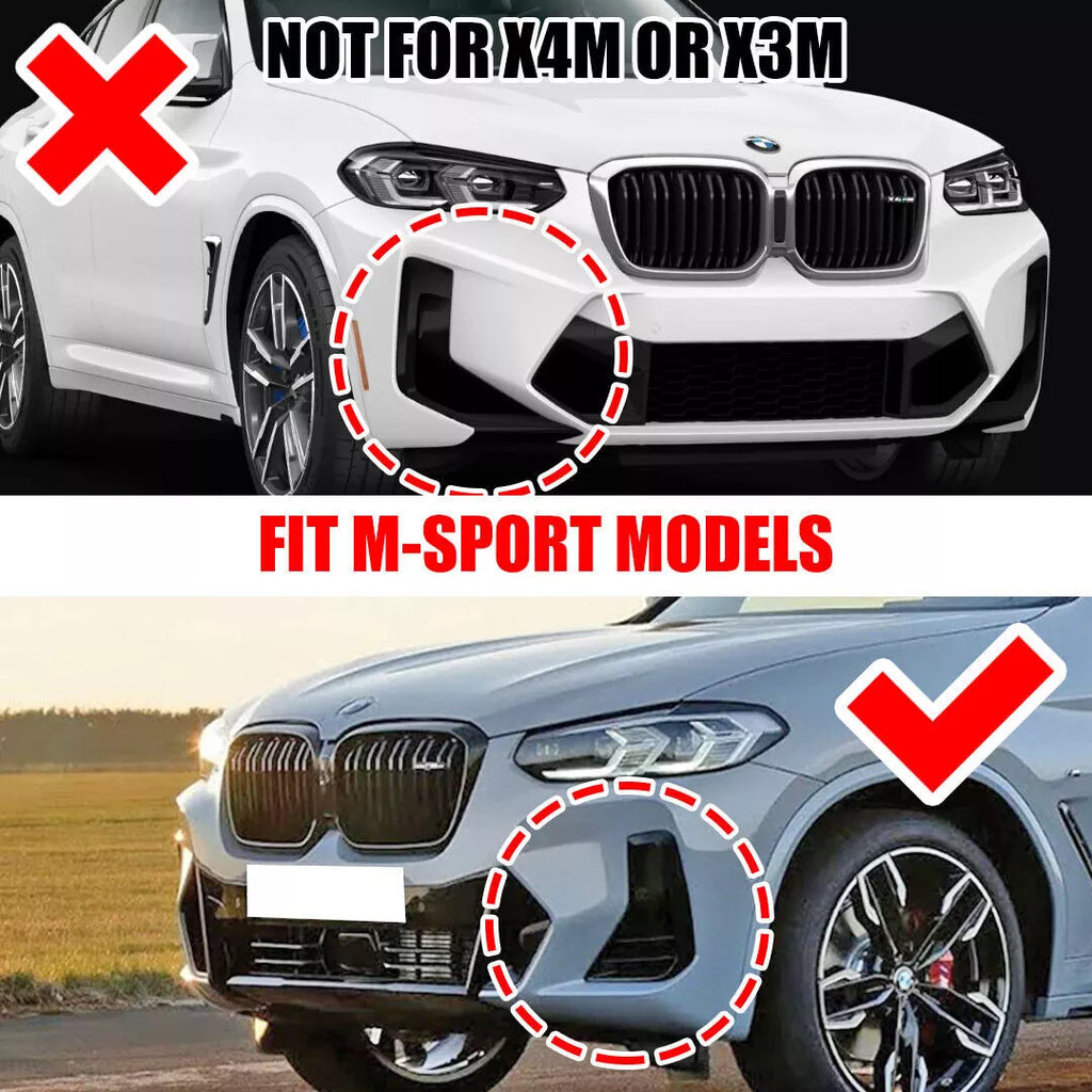 NINTE Front Lip For 2022-2024 LCI BMW G01 G02 X3 X4 M-Sport Front Bumper Splitter