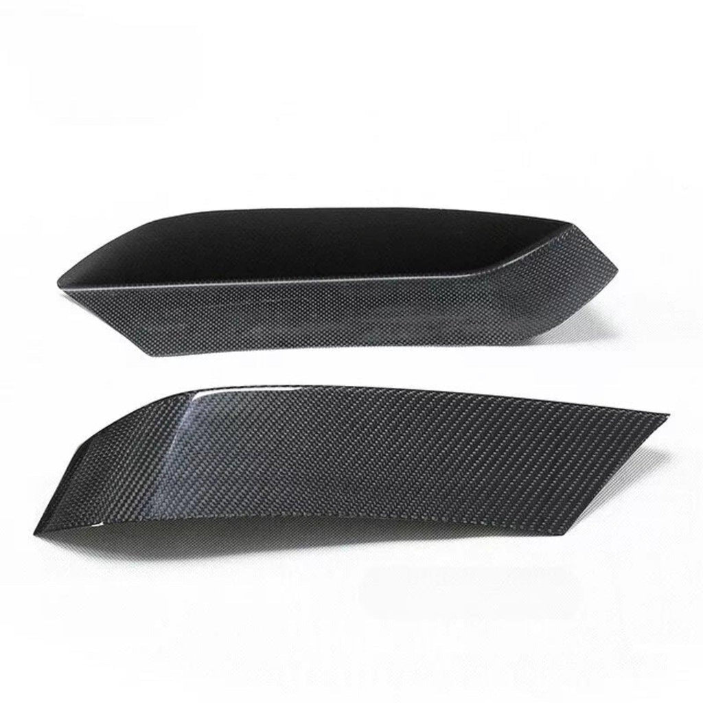 NINTE For 2015 - 2019 BMW F80 M3 F82 F83 M4 V2 Dry Carbon Fiber Front Bumper Upper Fang Trim - NINTE