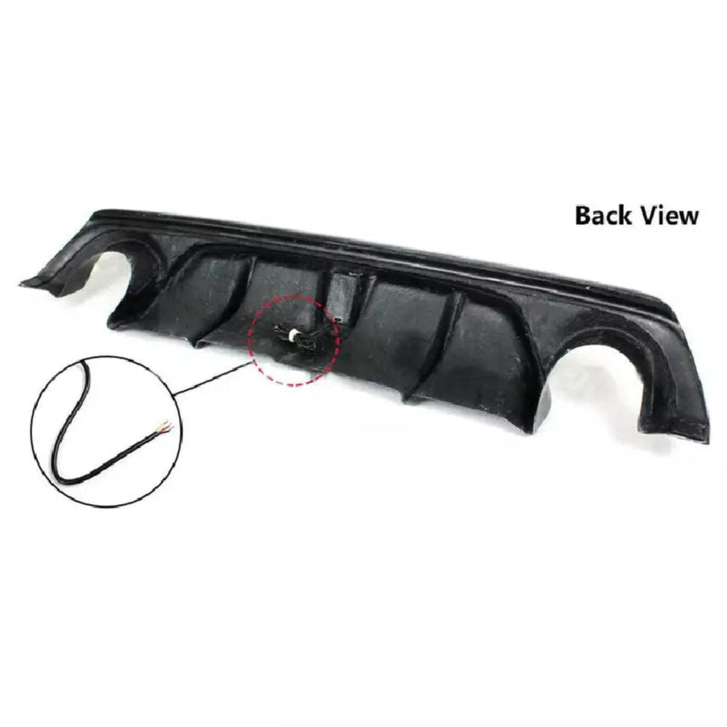 NINTE For 2018 - 2024 Infiniti Q50 Rear Diffuser Real Carbon Fiber With LED Brake Light Rear Lip Diffuser - NINTE