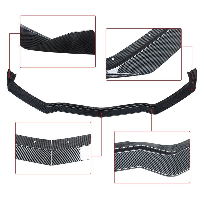 NINTE For 2020 - 2025 C8 Corvette Chevy Corvette C8 GM 5VM Style Front Lip ABS Painted Front Bumper Bodykit Spoiler Splitter - NINTE