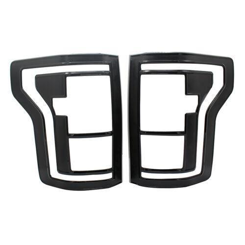 NINTE For 2015 - 2017 Ford F - 150 F150 XL/XLT Truck Tail Light Trim Cover Black Taillight - NINTE