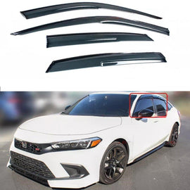 NINTE For 2022 - 2025 HONDA CIVIC SEDAN PREMIUM MUG STYLE WINDOW VISOR RAIN GUARD W/ CLIPS - NINTE