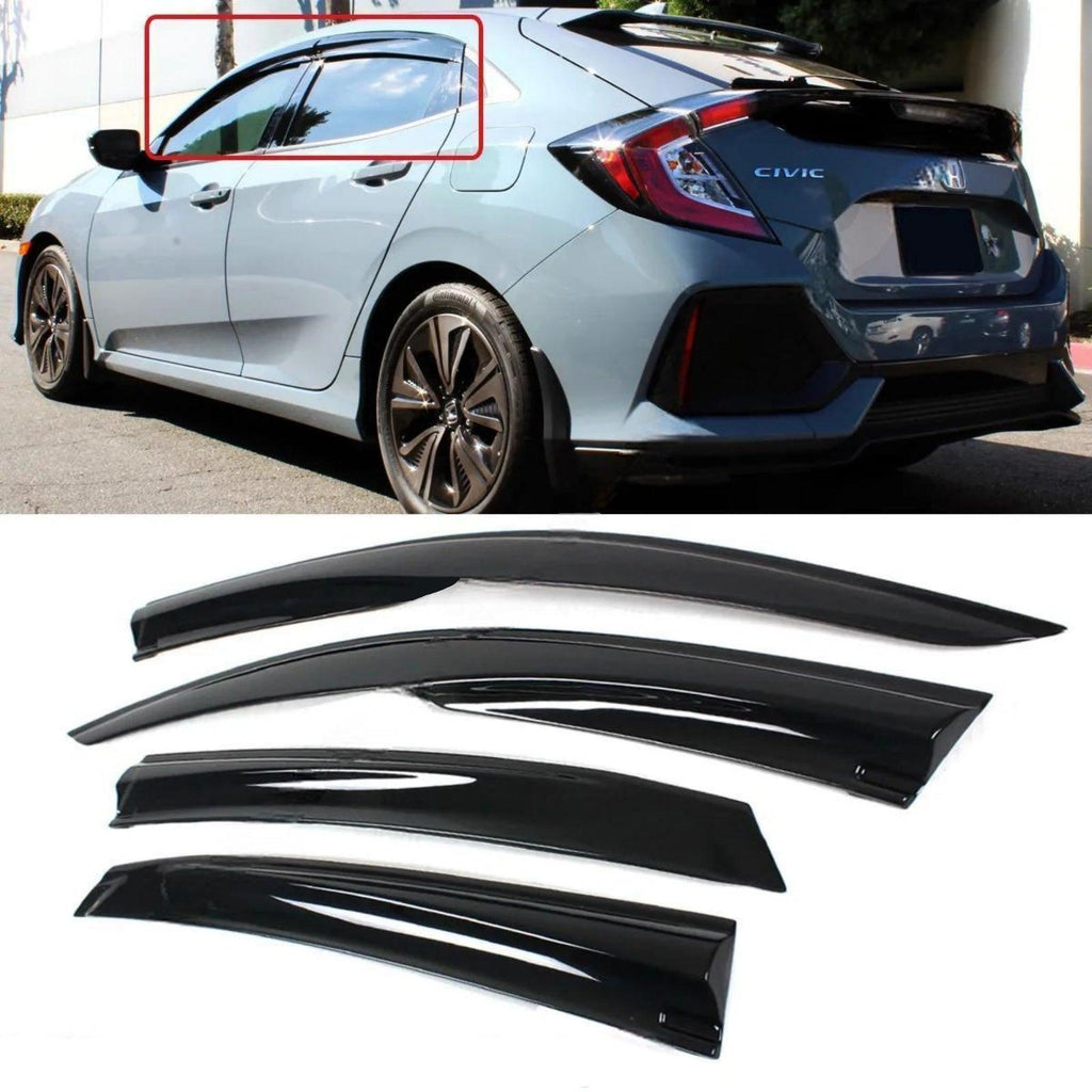 NINTE For 2016 - 2021 HONDA CIVIC FK4 FK7 5DR HATCHBACK WINDOW VISOR RAIN GUARD DEFLECTORS - NINTE