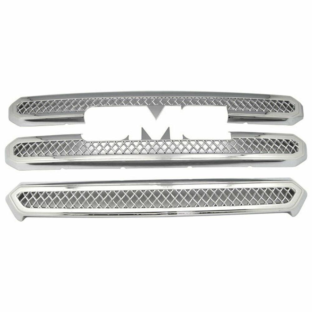 NINTE Grille Fit For GMC Terrain SLE SLT 2016 2017 Front Grille Covers Front Bumper ABS Painted 3 Bar Replacement - NINTE