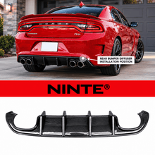 NINTE For 2015-2023 Dodge Charger Quad Exhaust Rear Diffuser NOT for Wide body - NINTE