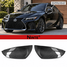 NINTE M Style Mirror Caps Replacement For 2021-2025 Lexus IS300 IS350 IS500 F Real Carbon Fiber - NINTE