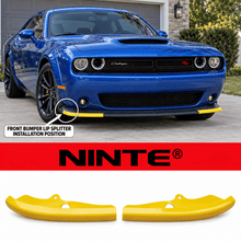 NINTE For 2015-2026 Dodge Challenger Scat Pack 2019-2026 R/T GT Front Lip Bumper Guard Front Splitter 2PCs - NINTE