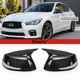 NINTE M Style Mirror Caps Replacement For 2014up Infiniti Q50 Q60 Q70 QX30 - NINTE