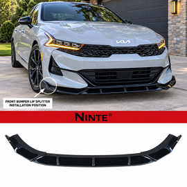 NINTE For 2021-2025 KIA K5 GT EX LX Front Lip Splitter Spoiler Body Kits Gloss 3PC