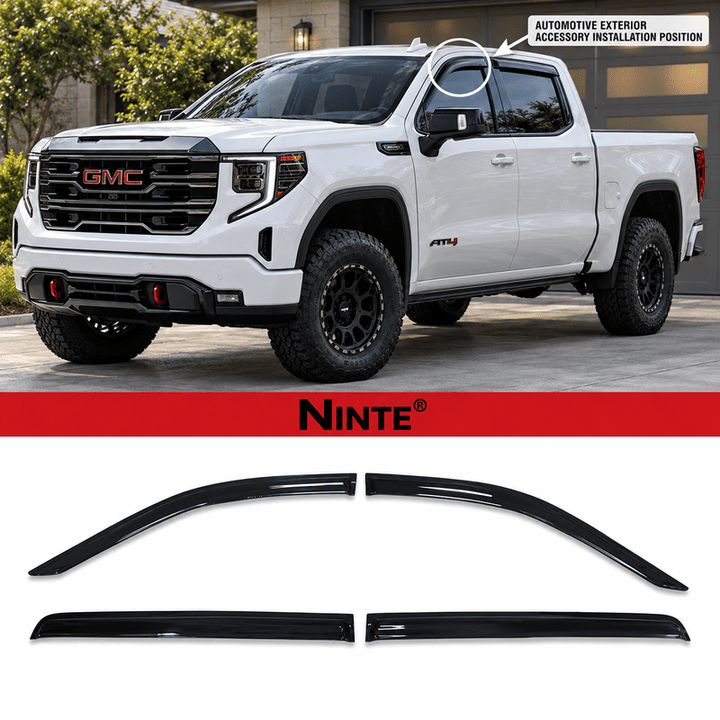 NINTE Window Visor Rain Guards For 2019-2025 Chevy Silverado/GMC Sierra 1500 - NINTE