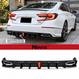 NINTE Yoder V2 Style Rear Diffuser For 2018-2022 Honda 10th Gen Accord - NINTE