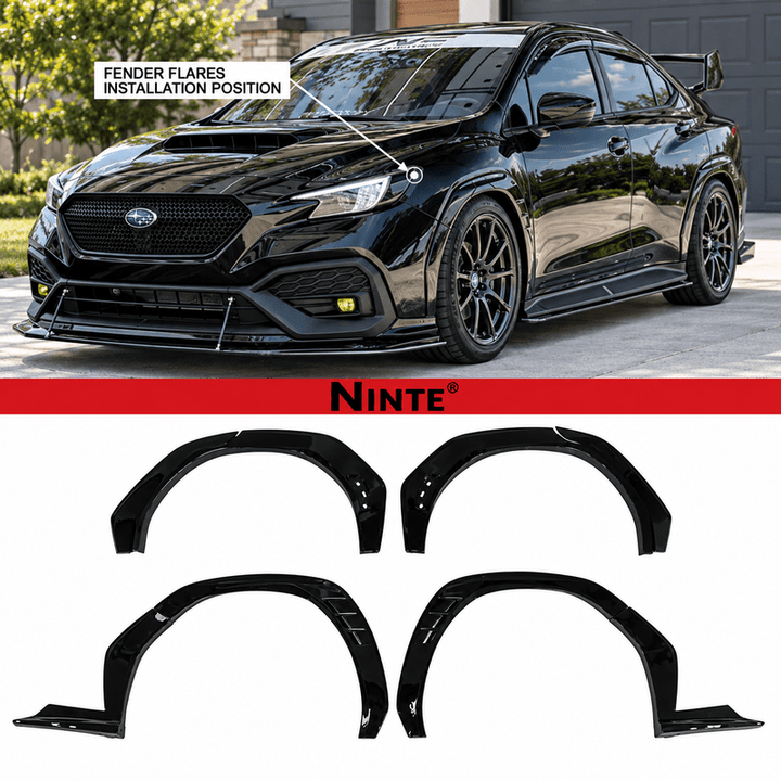 NINTE Paint Matched Fender Flares For 2022-2025 Subaru WRX AFD-AeroflowDynamics - NINTE
