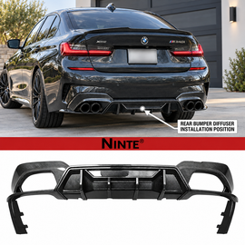 NINTE Rear Diffuser for 2019–2022 BMW 3 Series G20 M Sport 330i M340i