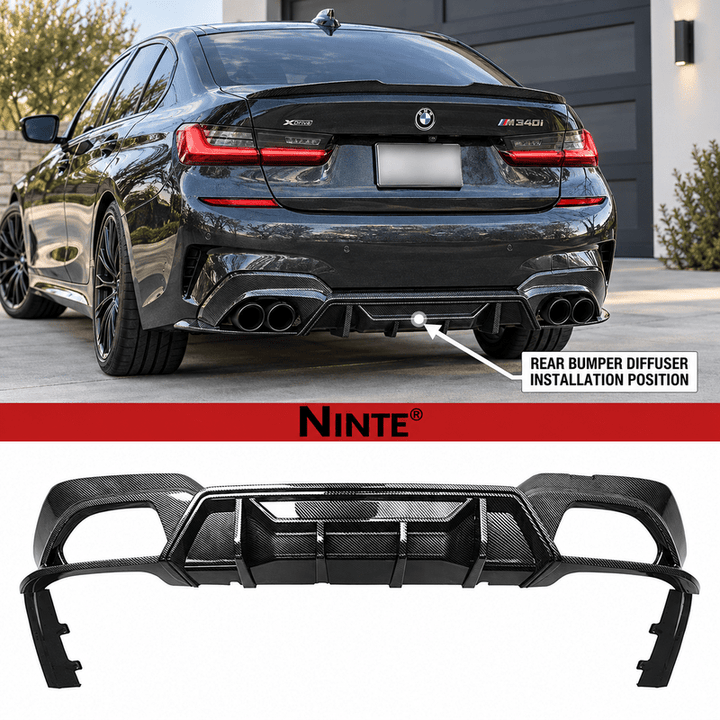 NINTE Rear Diffuser for 2019–2022 BMW 3 Series G20 M Sport 330i M340i