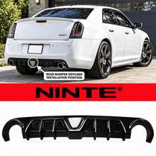 NINTE Rear Diffuser for 2012-2014 Chrysler 300 SRT with Brake Light Rear Bumper Lip - NINTE