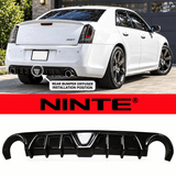 NINTE Rear Diffuser for 2012-2014 Chrysler 300 SRT with Brake Light Rear Bumper Lip