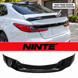 NINTE Rear Trunk Spoiler Wing Fit for Toyota Camry LE XLE SE XSE 2025-2026 Painted Gloss Black One Piece JDM R Style Highkick Without Logo Not for Car with Original Wing