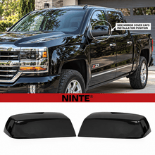 NINTE Mirror Caps Top Half For 2014-2019 Silverado & Sierra 1500 2500 3500 - NINTE