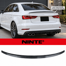 Load image into Gallery viewer, NINTE For 2013-2020 Audi A3 S3 RS3 Sedan 4 Door Trunk Spoiler Wing ABS Painted Accessories Exterior - NINTE