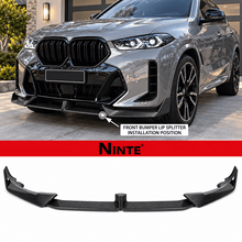 NINTE MP-Style Front Bumper Lip Splitter for 2024-2026 BMW G06 X6 M Sport LCI – Aggressive Sport Aero - NINTE