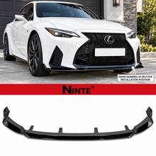 NINTE V-Style Front Bumper Lip Splitter for 2021-2025 Lexus IS300/IS350 F Sport – Aggressive Sport Aero - NINTE