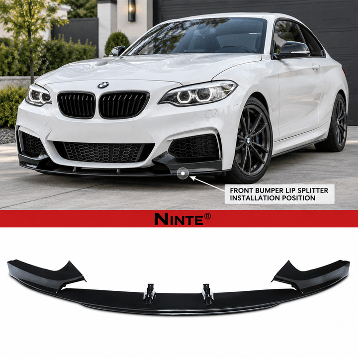 NINTE Front Bumper Lip Splitter for 2014-2021 BMW 2 Series F22/F23 M Sport – Low-Slung Sport Aero - NINTE
