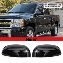 NINTE Side Mirror Cover Caps for 2007-2013 Chevy Silverado 1500, GMC Sierra 1500 & Yukon, Pair - NINTE