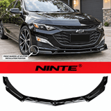 NINTE For 2016-2024 Chevrolet Malibu Front Lip ABS 3PCs Front Bumper Splitters