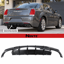 Cargar imagen en el visor de la galería, NINTE Rear Diffuser For 2015-2021 Chrysler 300 Dual Rectangle Exhaust Opening Rear Bumper Lip - NINTE
