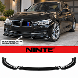 NINTE Front Lip Splitter For 2013-2018 BMW 3 Series F30 NON M-Sport - NINTE