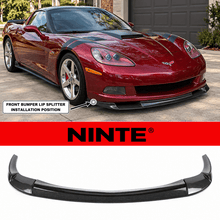 Load image into Gallery viewer, NINTE ZR1-Style Front Bumper Lip Splitter for 2005-2013 Chevrolet Corvette C6 Base – Track-Inspired Aero - NINTE