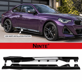 NINTE BLADE Style Side Skirts For 2022-2025 BMW 2 Series G42 230i M240i Extension Lip Splitters - NINTE
