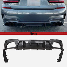 NINTE Rear Bumper Diffuser Fit for 2019-2022 BMW 3 Series G20 M Sport 330i M340i Matte Black One Piece Sport Style Without Logo