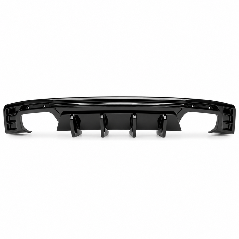NINTE Rear Bumper Diffuser Lip Splitter Fit for 2016-2023 Chevrolet Camaro Painted Gloss Black Quad Exhaust Sport Style Without Logo