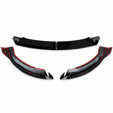 NINTE Front Lip for Tesla Model Y 2020-2024 V Style ABS Painted Gloss Black Bumper Spoiler Splittber Body Kits Guard Front Chin Splitter 3 PCS - NINTE