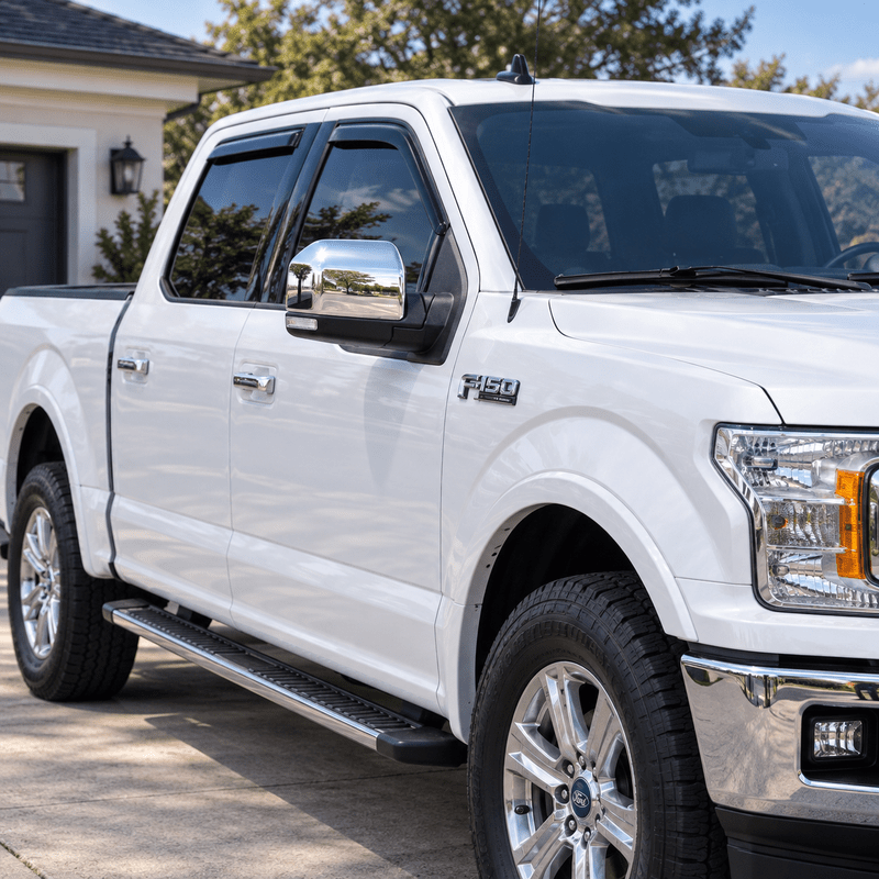 NINTE Mirror Caps for 2015-2020 Ford F-150, Non-Tow Top-Half Covers, 2-Piece - NINTE