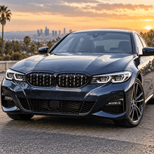 NINTE Front Kidney Diamond Grille Fit for BMW G20 330i M340i 2019-2022 Gloss Black ABS Plastic Direct Replacement - NINTE