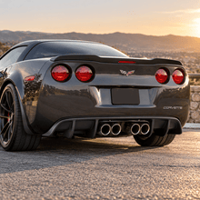 NINTE Rear Bumper Lip Splitter Kit Fit for Chevrolet Corvette C6 2005-2013 Painted Gloss Black ABS Plastic Without Logo - NINTE