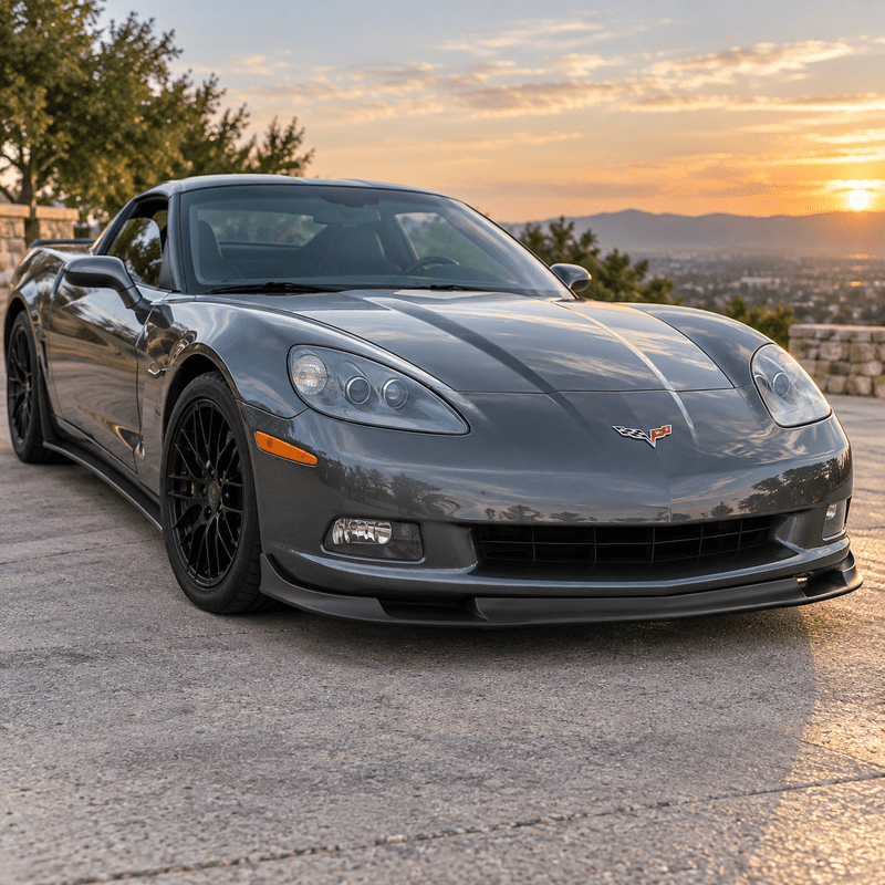 NINTE ZR1-Style Front Bumper Lip Splitter for 2005-2013 Chevrolet Corvette C6 Base – Track-Inspired Aero - NINTE