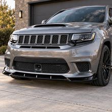NINTE Front Lip Spoiler For 2014-2021 Jeep Grand Cherokee SRT/2018-2021 Trackhawk Front Bumper Lip Spoiler Splitter Guard Bodykit Glossy Black ABS 3Pcs - NINTE