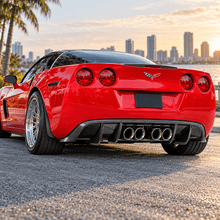 NINTE Rear Bumper Lip Splitter Kit Fit for Chevrolet Corvette C6 2005-2013 Painted Gloss Black ABS Plastic Without Logo - NINTE
