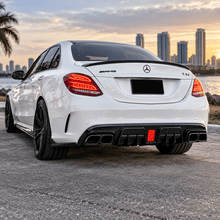 NINTE B Style Rear Diffuser for 2015-2021 Benz W205 C-Class Sedan C63 C63S C43 C43S AMG - NINTE
