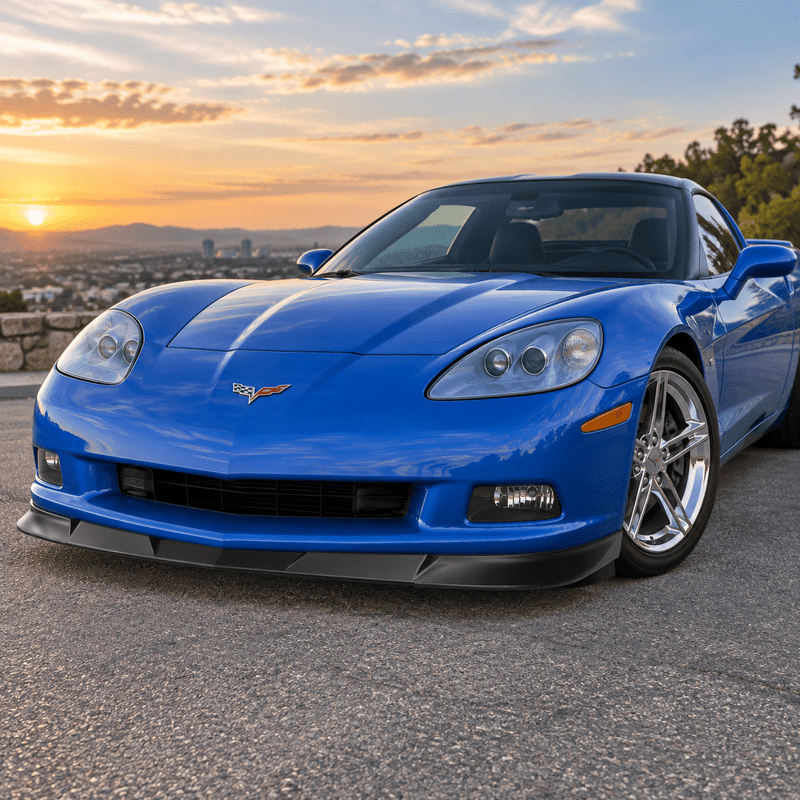NINTE ZR1-Style Front Bumper Lip Splitter for 2005-2013 Chevrolet Corvette C6 Base – Track-Inspired Aero - NINTE