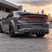 NINTE For 2020-2023 Dodge Charger Widebody Quad Exhaust Rear Diffuser Rear Bumper Lip - NINTE