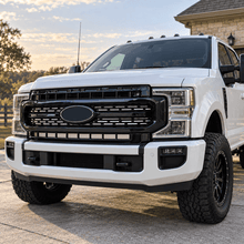 NINTE Front Bumper Grille for 2020-2023 Ford F250 F350 Super Duty ABS Gloss Black - NINTE
