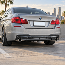 NINTE For 2011-2017 BMW 5-Series F10 F11 535d 535i Rear Diffuser M Sport MP Style Twin Outlet Rear Bumper Lip