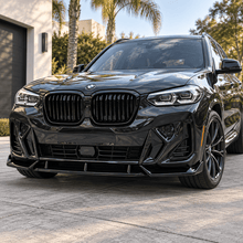 NINTE For BMW G01 X3 G02 X4 LCI M Sport 2022-25 GT-Style Glossy Black Front Bumper Lip - NINTE