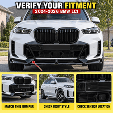 NINTE Front Bumper Lip Fit for 2024-2026 BMW LCI G05 X5 M-Sport MP Style Painted Gloss Black One Piece Sport Style Without Logo - NINTE