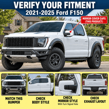 NINTE Side Mirror Cover Caps Overlays Fit for 2021-2026 Ford F150 Painted Gloss White Pair With Turn Signal Hole Sport Style Without Logo - NINTE