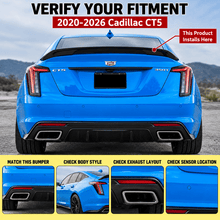 NINTE Rear Trunk Spoiler Wing Fit for Cadillac CT5 2020-2026 Painted Gloss Black One Piece V Blackwing Style Without Logo - NINTE